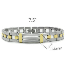 Load image into Gallery viewer, LO2030 - Matte Rhodium &amp; Gold White Metal Bracelet with No Stone