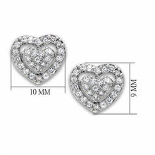 Load image into Gallery viewer, LO2042 - Rhodium Brass Earrings with AAA Grade CZ  in Clear