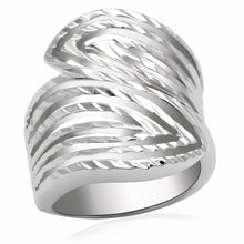 Cargar imagen en el visor de la galería, LO2076 - Rhodium Brass Ring with No Stone
