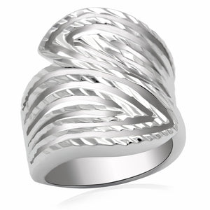LO2076 - Rhodium Brass Ring with No Stone