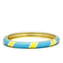 Load image into Gallery viewer, LO2143 - Flash Gold White Metal Bangle with Epoxy  in No Stone