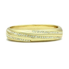 Load image into Gallery viewer, LO2150 - Flash Gold White Metal Bangle with Top Grade Crystal  in Clear