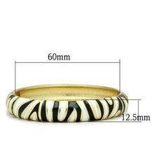 Load image into Gallery viewer, LO2152 - Flash Gold White Metal Bangle with Epoxy  in No Stone