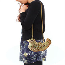 Load image into Gallery viewer, LO2378 - Gold White Metal Clutch with Top Grade Crystal  in Multi Color