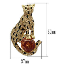 Load image into Gallery viewer, LO2399 - Gold White Metal Brooches with AAA Grade CZ  in Champagne