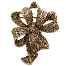 Load image into Gallery viewer, LO2403 - Gold White Metal Brooches with Top Grade Crystal  in Citrine Yellow