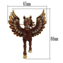 Load image into Gallery viewer, LO2421 - Gold White Metal Brooches with Top Grade Crystal  in Multi Color