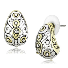 Load image into Gallery viewer, LO256 - Gold+Rhodium Brass Earrings with No Stone