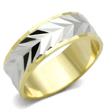 Cargar imagen en el visor de la galería, LO2602 - Gold+Rhodium Brass Ring with No Stone
