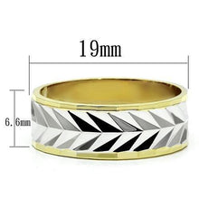 Load image into Gallery viewer, LO2602 - Gold+Rhodium Brass Ring with No Stone