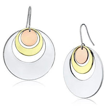 Load image into Gallery viewer, LO2671 - Rhodium + Gold + Rose Gold Iron Earrings with No Stone