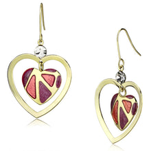 Load image into Gallery viewer, LO2680 - Gold Iron Earrings with Top Grade Crystal  in Clear