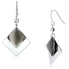 Load image into Gallery viewer, LO2698 - Rhodium Iron Earrings with Top Grade Crystal  in Clear