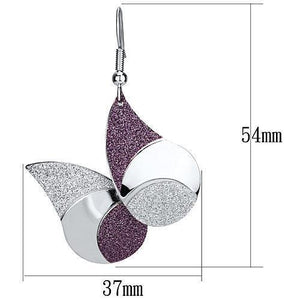 LO2708 - Rhodium Iron Earrings with No Stone
