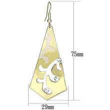 Load image into Gallery viewer, LO2710 - Gold Iron Earrings with Top Grade Crystal  in Clear