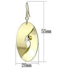 Load image into Gallery viewer, LO2744 - Matte Gold &amp; Gold Iron Earrings with Top Grade Crystal  in Clear