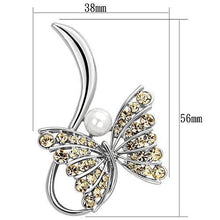 Load image into Gallery viewer, LO2765 - Imitation Rhodium White Metal Brooches with Synthetic Pearl in White