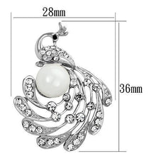 Load image into Gallery viewer, LO2777 - Imitation Rhodium White Metal Brooches with Synthetic Pearl in White