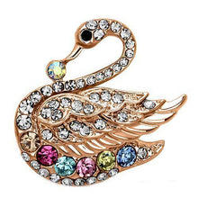 Load image into Gallery viewer, LO2789 - Flash Rose Gold White Metal Brooches with Top Grade Crystal  in Multi Color