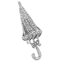 Load image into Gallery viewer, LO2795 - Imitation Rhodium White Metal Brooches with Top Grade Crystal  in Clear