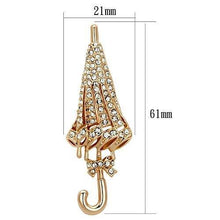 Load image into Gallery viewer, LO2796 - Flash Rose Gold White Metal Brooches with Top Grade Crystal  in Clear