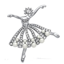 Load image into Gallery viewer, LO2801 - Imitation Rhodium White Metal Brooches with Synthetic Pearl in White
