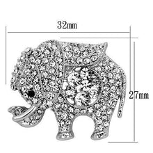 Load image into Gallery viewer, LO2803 - Imitation Rhodium White Metal Brooches with Top Grade Crystal  in Clear