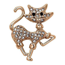 Load image into Gallery viewer, LO2820 - Flash Rose Gold White Metal Brooches with Top Grade Crystal  in Clear