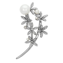 Load image into Gallery viewer, LO2834 - Flash Rose Gold White Metal Brooches with Synthetic Pearl in White