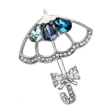Load image into Gallery viewer, LO2854 - Imitation Rhodium White Metal Brooches with Synthetic Glass Bead in Multi Color