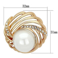 Cargar imagen en el visor de la galería, LO2867 - Flash Rose Gold White Metal Brooches with Synthetic Pearl in White