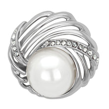 Load image into Gallery viewer, LO2867 - Flash Rose Gold White Metal Brooches with Synthetic Pearl in White