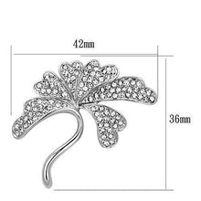 Load image into Gallery viewer, LO2874 - Imitation Rhodium White Metal Brooches with Top Grade Crystal  in Clear