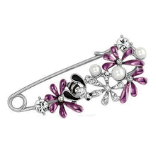 Load image into Gallery viewer, LO2878 - Imitation Rhodium White Metal Brooches with Synthetic Pearl in White