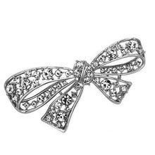 Load image into Gallery viewer, LO2882 - Imitation Rhodium White Metal Brooches with Top Grade Crystal  in Clear