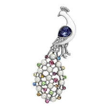 Load image into Gallery viewer, LO2896 - Imitation Rhodium White Metal Brooches with Top Grade Crystal  in Multi Color