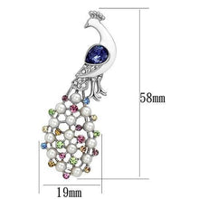 Load image into Gallery viewer, LO2896 - Imitation Rhodium White Metal Brooches with Top Grade Crystal  in Multi Color