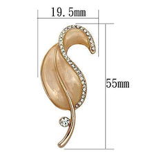Load image into Gallery viewer, LO2899 - Flash Rose Gold White Metal Brooches with Top Grade Crystal  in Clear