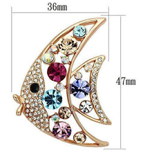 Load image into Gallery viewer, LO2923 - Flash Rose Gold White Metal Brooches with Top Grade Crystal  in Multi Color