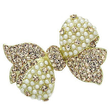 Load image into Gallery viewer, LO2927 - Flash Gold White Metal Brooches with Synthetic Pearl in White