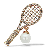 Cargar imagen en el visor de la galería, LO2930 - Flash Rose Gold White Metal Brooches with Synthetic Pearl in White