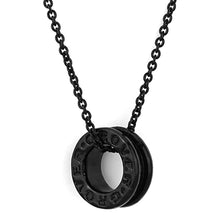 Cargar imagen en el visor de la galería, LO3088 - TIN Cobalt Black Brass Chain Pendant with No Stone