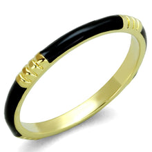 Load image into Gallery viewer, LO3550 - Gold Brass Ring with Epoxy  in Jet