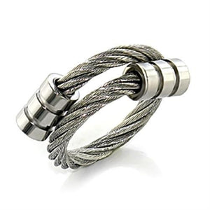 LO395 -  Stainless Steel Ring with No Stone