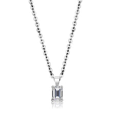 Load image into Gallery viewer, LO4127 - Rhodium Brass Chain Pendant with AAA Grade CZ  in Clear