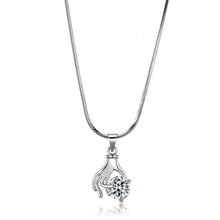 Load image into Gallery viewer, LO4163 - Rhodium Brass Chain Pendant with AAA Grade CZ  in Clear
