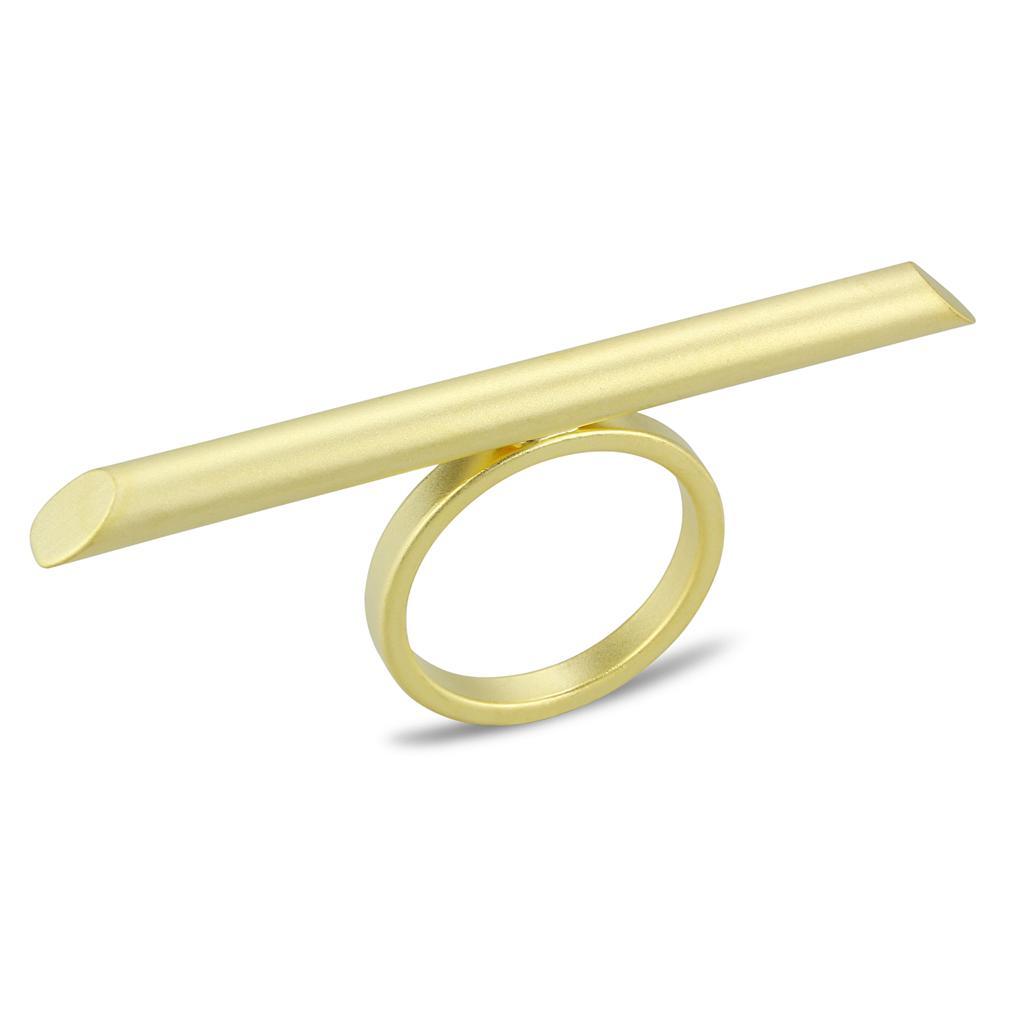 LO4261 - Matte Gold Brass Ring with No Stone