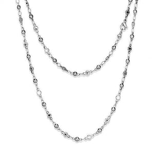 TK2432 - High polished (no plating) Stainless Steel Chain with No Stone