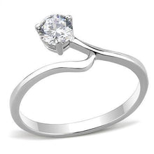 Load image into Gallery viewer, TK3257 - High polished (no plating) Stainless Steel Ring with AAA Grade CZ  in Clear