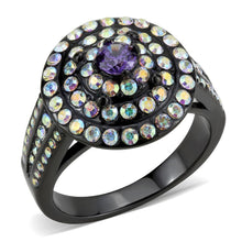 Load image into Gallery viewer, TK3580 - IP Black(Ion Plating) Stainless Steel Ring with Assorted  in Multi Color